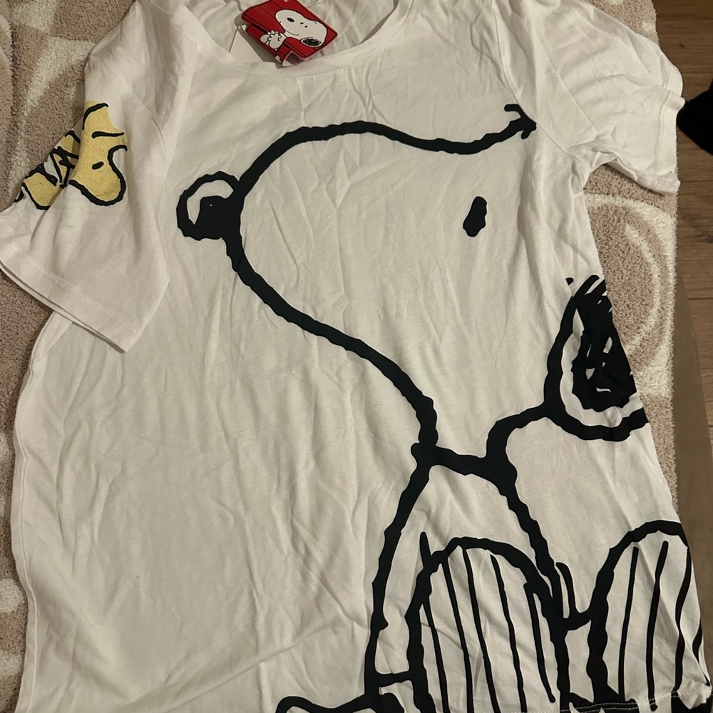 White Snoopy Short Sleeve Tee